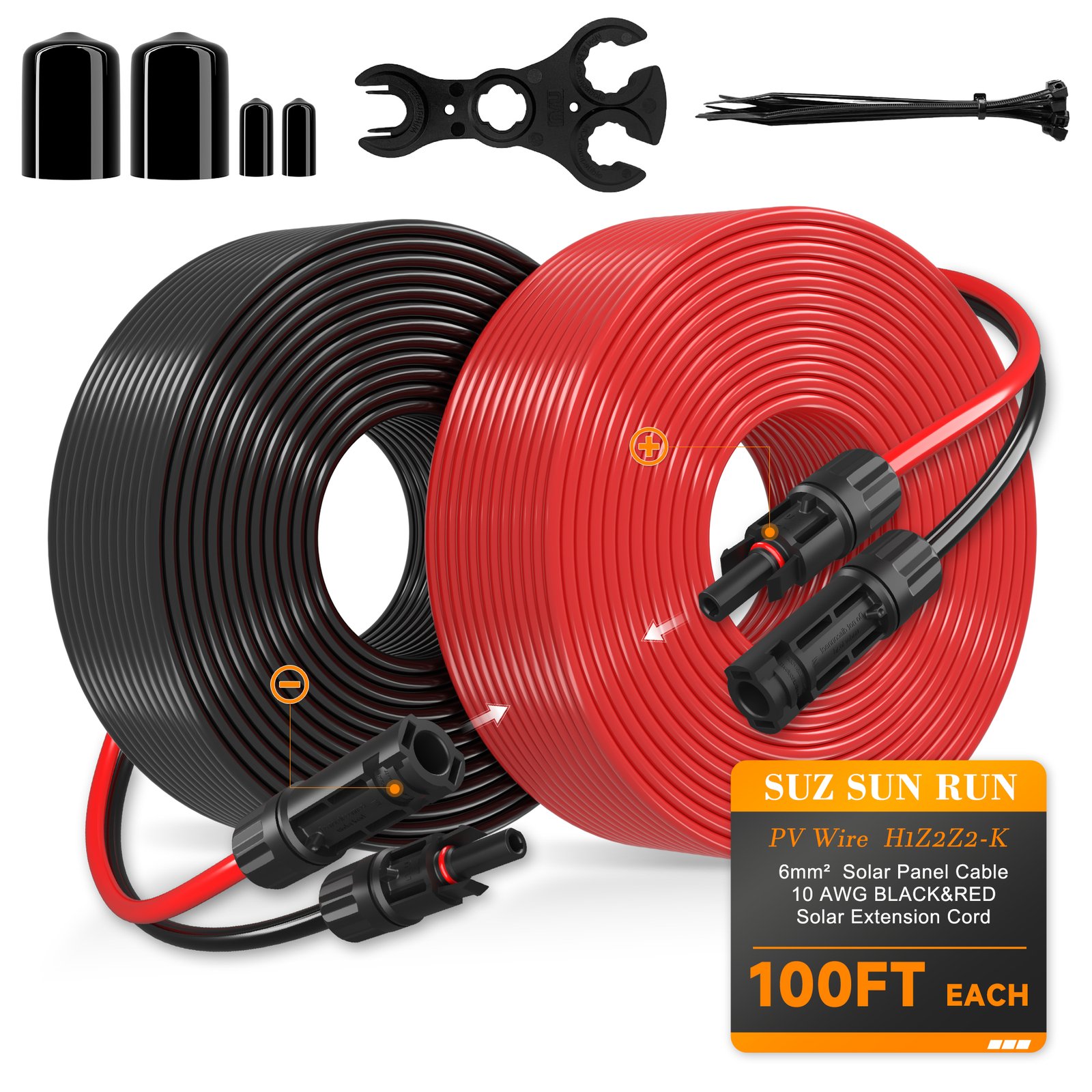100Ft 10AWG (6mm²) PV Wire