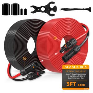 3 3Ft 10AWG (6mm²) PV Wire